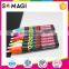 8 Pack Fluorescent colors Anti-wipe Marker pen custom logo Reversible 6mm Tip for Glass, Window & LED Art Menu Writing Board