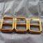 Square Shape Leather Gold Color Metal Buckle for Handbags