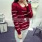 Competitive Red And White Striped 3D Sweater