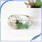 wholesale fancy transparent pressed dried flower bangle women jewelry