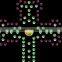 T14050018 Wholesale Cross Hot Fix Rhinestone Motif