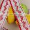 6cm Red-white High Quality Modern Design Ribbon Cotton Lace Trim C600407