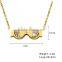 gold and silver fashion pendant fancy fish withe zirconia necklace for gift