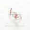 925 Sterling Silver Animal Red Cat Enamel Italian Ring For Girls