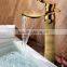 shuikou brass waterfall faucet, bathroom gold color waterfall faucet with CUPC approved