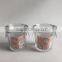 Strawberry pattern wholesale 115 ml small transparent glass bowl with clip lid,glassware