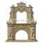 European Traditional Statuary Carved Overmantel Outdoor Marble Fireplaces