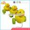 Wholesale lovely wooden pull duck car toy best selling baby pull wooden duck car toy W05B056