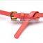 Fashion rivets decorated pin buckle sex girl thin pink PU waist belt