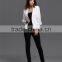 2015 Spring New Fashion Women Soild Color Long Sleeve White and Black fall Jacket Coats Women Outwear female fall Suit
