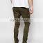 Custom 98% Cotton 2% Elastane Stretch Twill Functional Zip Cargo Pockets Zip Leg Opening Men's Green Casual Pants