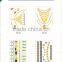 2015 new style cheap gold temporarygolden tattoo choker stickers
