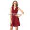 Maxnegio wholesale deep v neck short summer dress