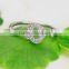 Spritual charm accessory Lucky Clover design top zircon diamond sterling 925 silver open ring