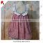wholesale boutique summer dresses girls red gingham lace dress