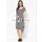 Stripe maternity long dress for pre-mam
