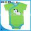 Applique horse organic cotton summer wear short sleeve dobby newborn baby clothing for 3-6 months