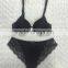 sexy bra and panty OEM accoding to design lace decoration Fancy Bra Set elegant women set