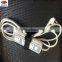 Adjustable black nylon hook and loop strap with buckle
