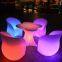 led illuminated furniture coffee bar table