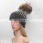 Sweet miscellaneous knitting woolen hat fashion raccoon hair ball warm hat