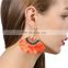 Ethnic Bohemian Women Long Colorful Fur Ball Tassel Dangle Earrings
