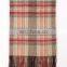 Inner Monglian Manufacturer Directly Wholesale 20% Cashmere 80% Wool Tassel Plaid Check Lady Scarf