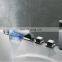 Bathroom Waterfall Bathtub Faucet Set LED Tub Filler with Handheld Shower
