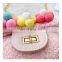 Children's bag fall / winter 2020 single shoulder bag lovely flower Messenger   Fashion Small fragrance Plush Accessories Bag