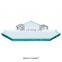 GF006 Corner Pentagon Glass Chrome Floating Glass Shelf Brackets