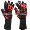 Good Quality Customized 1472F Oven Non Slip Silicone Heat Resistant BBQ Gloves for Kitchen Backing