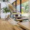 Solid wood staircase fence panels outdoor balustrade style