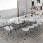 portable white rectangular plastic party dining foldable table outdoor banquet bbq camping picnic folding table