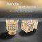 High quality crystal glass doorknob handles crystal door handle luxury wardrobe gold-encrusted single-hole small handle