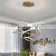 Modern Led Chandelier For Living Room Dining Room Kitchen Bedroom Pendant Lamp Black Gold Gold Round Ring Ceiling Hanging Light