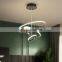 Modern Led Chandelier For Living Room Dining Room Kitchen Bedroom Pendant Lamp Black Gold Gold Round Ring Ceiling Hanging Light