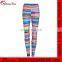 OEM Customized Spandex rainbow strips Sublimation girl leggings