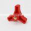 Red Black Furniture Star Triangle Round Plastic Handle Knob