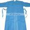 isolation gown PP SMS non woven with knitted cuff