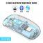 Office rechargeable transparent-bluetooth-mouse wireless mouse with usb dongle and bluetooth 2.4 magic mouse