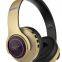 Wireless Headset Foldable Over-ear Led Light Stereo Headset Headphones Metal Bass Gaming Wireless Headphones