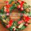 MIni Elegent Plastic Christmas Wreaths with artificial pine needle,Christmas decoration pvc christmas wreath with ball