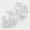 Stud earring wholesale fashion crystal anchor stud earring cheap earring on alibaba