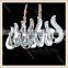 2016 Zhongshan manufacturer Nice luxury modern crystal pendant lamp led chandelier clamp arm chandelier, hanging lamp for hotel