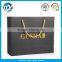 High quality custom printing black kraft paper gift bag with gold logo                        
                                                Quality Choice