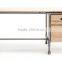 Crafted solid oak timbers and stainless steel office desk