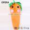 eco-friendly safe material plush orange carrot soft toys fruits and vegetables