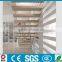 customized frameless glass beech wood floating stairs manufacture--YUDI