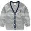 cotton boy long sleeve sweater cardigan children plain knited sweater school cardigan sweater children sweater cardigan