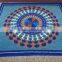 round mandala peocock prints bedthrows